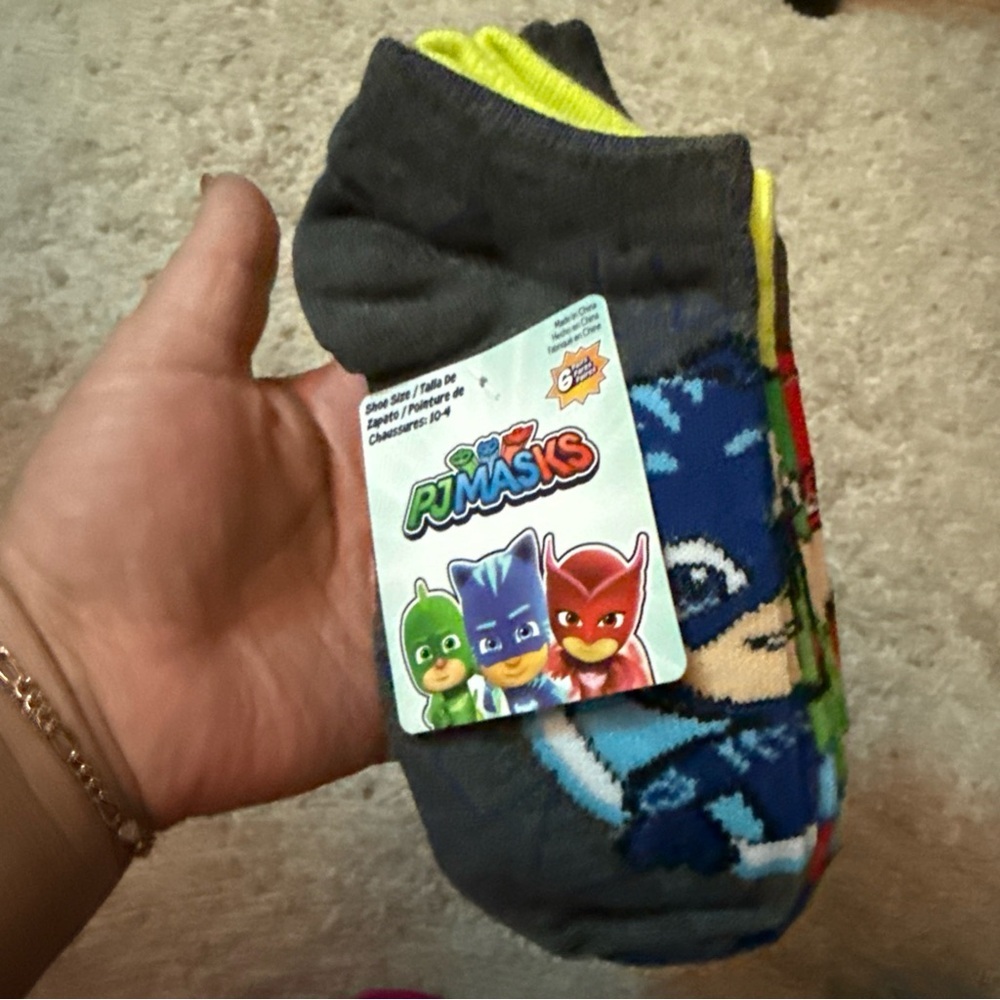 PJ Masks boys' socks size 10-4 multicolor